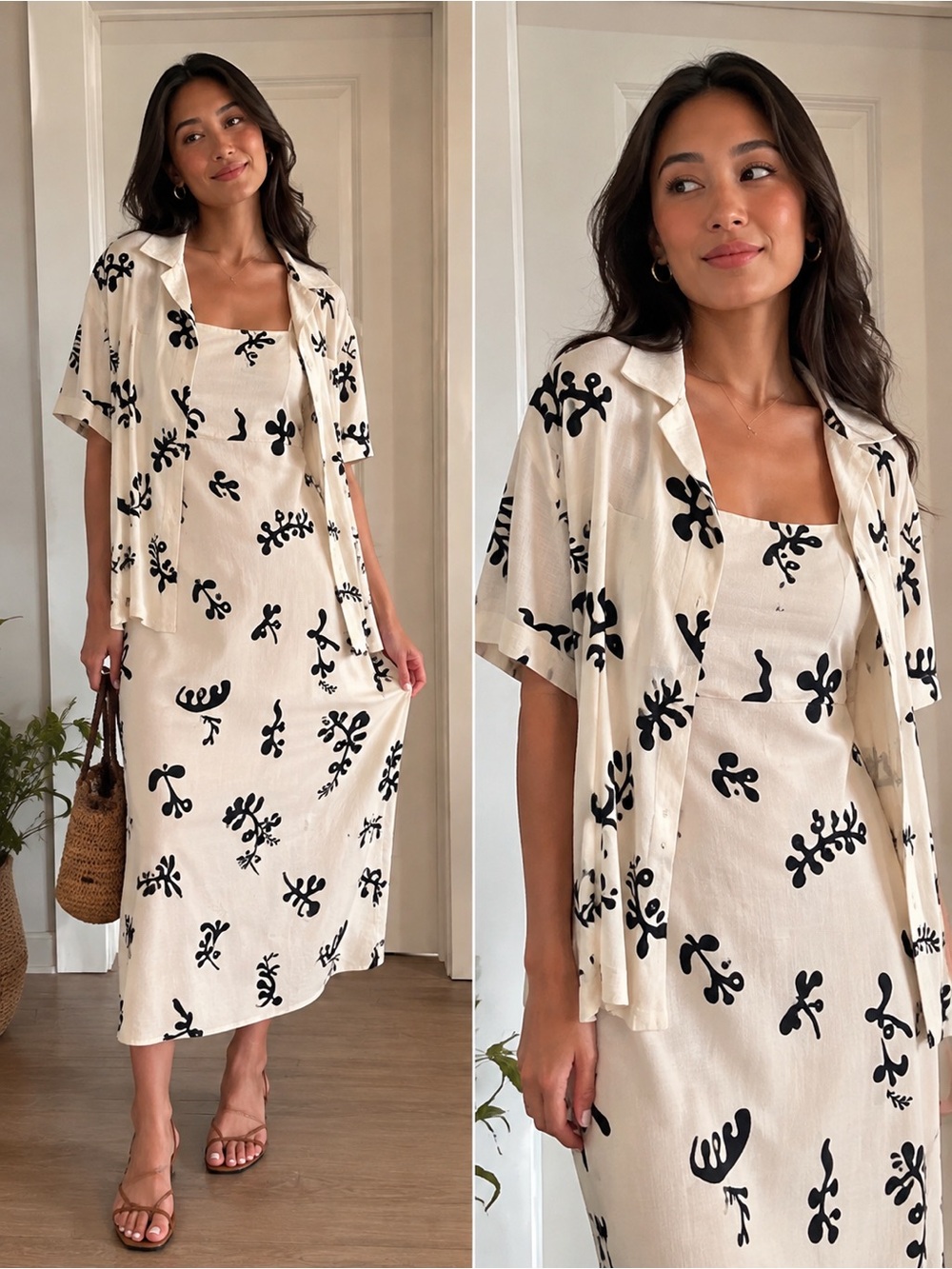Paper Heart Maxi dress + Matching Shirt